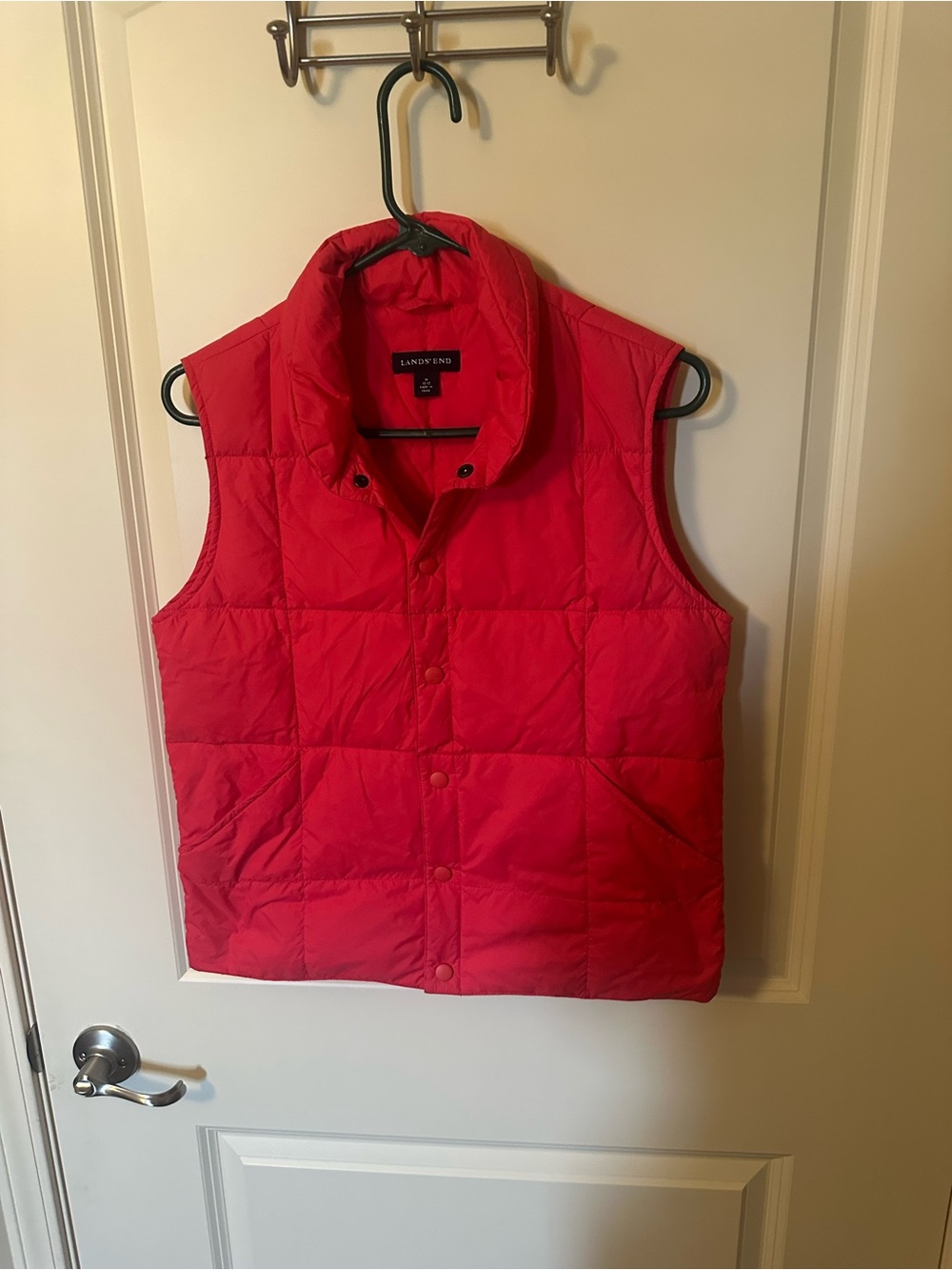 Lands' End Hot Pink Quilted Puffer Vest